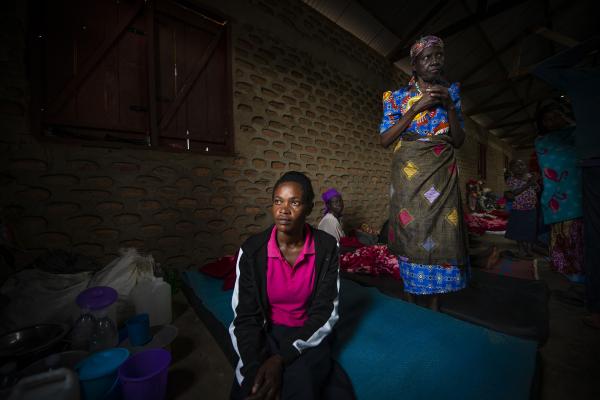 Riziki Bagyeraka in the reception centre for newly-arrived refugees.